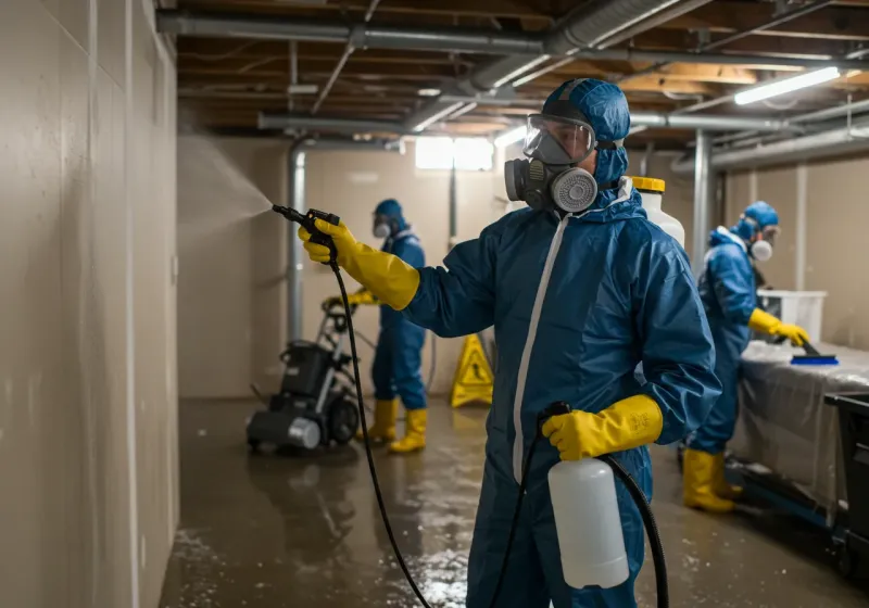 Basement Sanitization and Antimicrobial Treatment process in Mesquite, TX