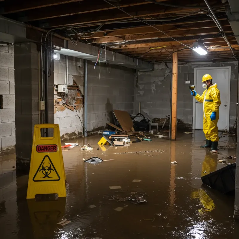 Flooded Basement Electrical Hazard in Mesquite, TX Property